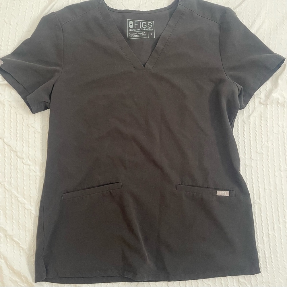 Black FIGS Scrub Top